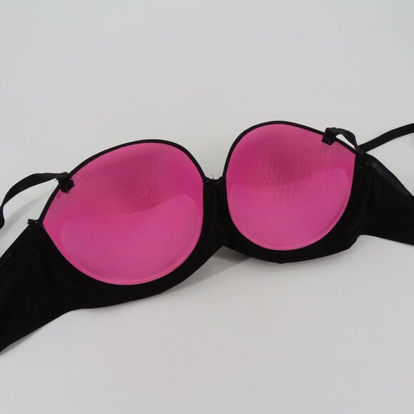 PINK Victorias Secret 32DD Wear Everywhere Multiway Push Up Black Bra Underwire - Picture 7 of 15